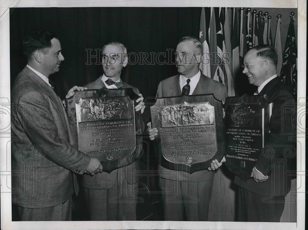 1947 Press Photo Arch Booth, Harry Soulen, John Keating, Rep. Carl Curtis - Historic Images