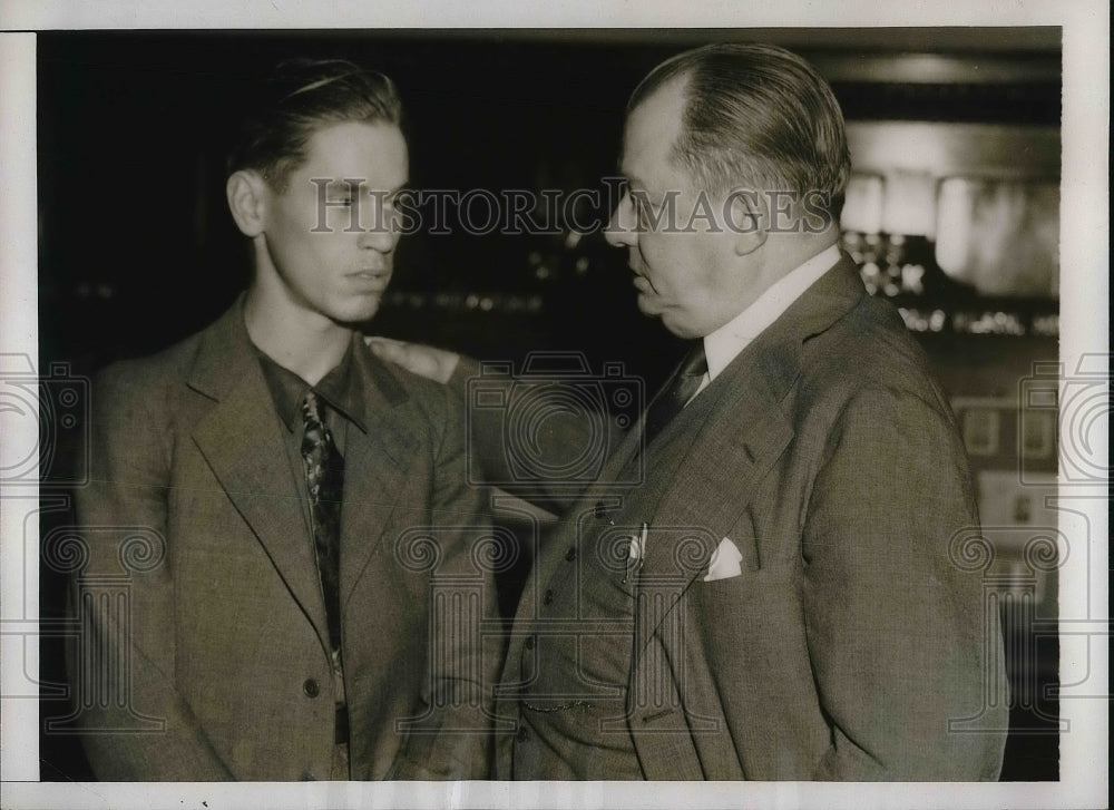 1937 Press Photo George Bilger Killed Policeman James Morrow - Historic Images