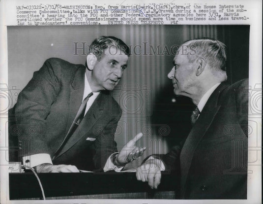 1958 Press Photo Harris & Craven House Interstate Commerce Subcommittee Session-Historic Images