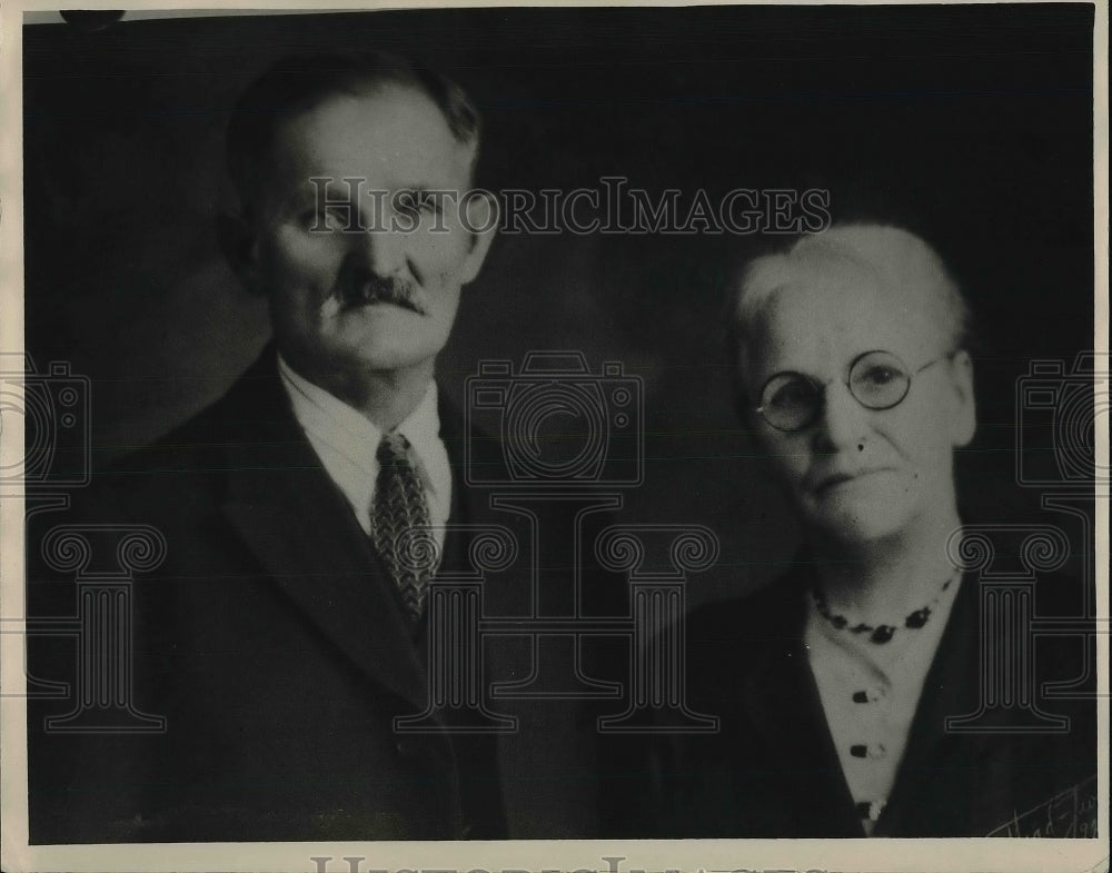 1934 Press Photo Mr &amp; Mrs Matt Wendelin Portrait-Historic Images