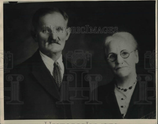 1934 Press Photo Mr & Mrs Matt Wendelin Portrait-Historic Images