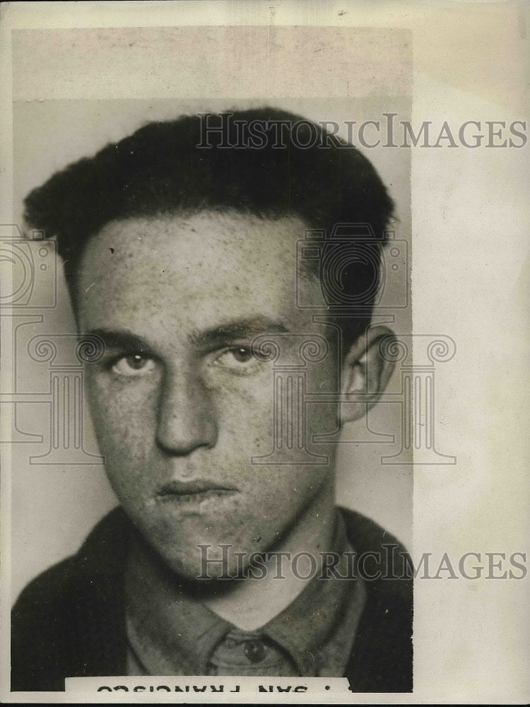 1929 Press Photo Eldon Shoop, Sixteen Year Old High School Burglar of Lynden, WA - Historic Images