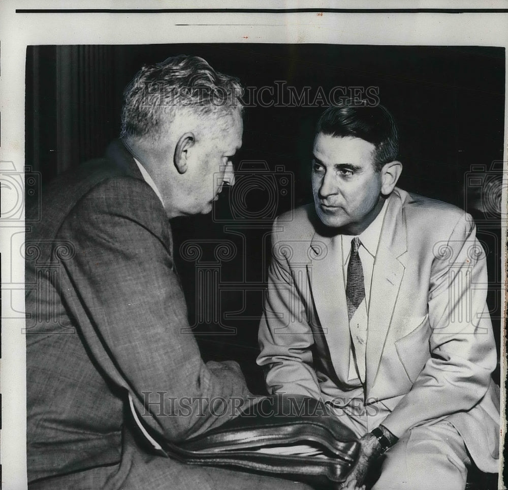 1958 Press Photo Chairman Oren Harris, Counsel Robert Lishman - Historic Images