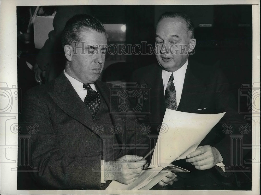 1939 Press Photo Secretary of Agriculture Henry A. Wallace, Marvin Jones - Historic Images