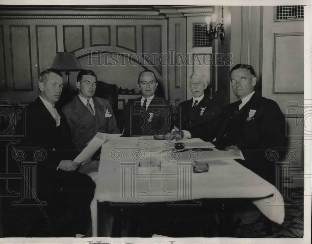 1932 Press Photo Thomas Ward, John Law, Bernhard Bloch, John Lynn, Democrats - Historic Images