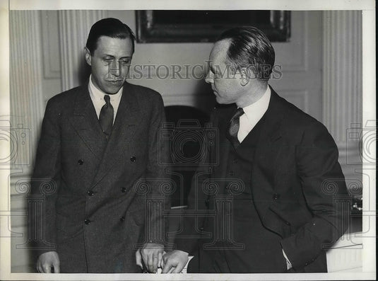 1937 Dr Yale Kneeland Of Columbia University & Dr Ralph Wycoff - Historic Images
