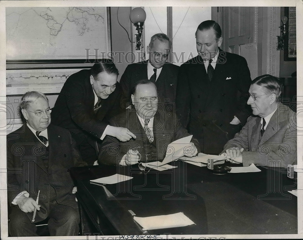 1941 Press Photo Bennett Champ Clark Hiram Johnson Senate Committee - Historic Images