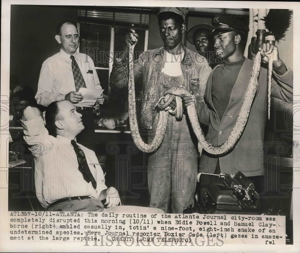 1949 Atlanta Journal Eddie Powell Samuel Clayborne Dozier Cade - Historic Images