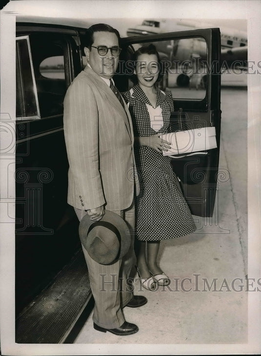 1941 Press Photo Senhora Alzira Do Amaral Peixoto & COmmander Ernani Do Amaral P - Historic Images