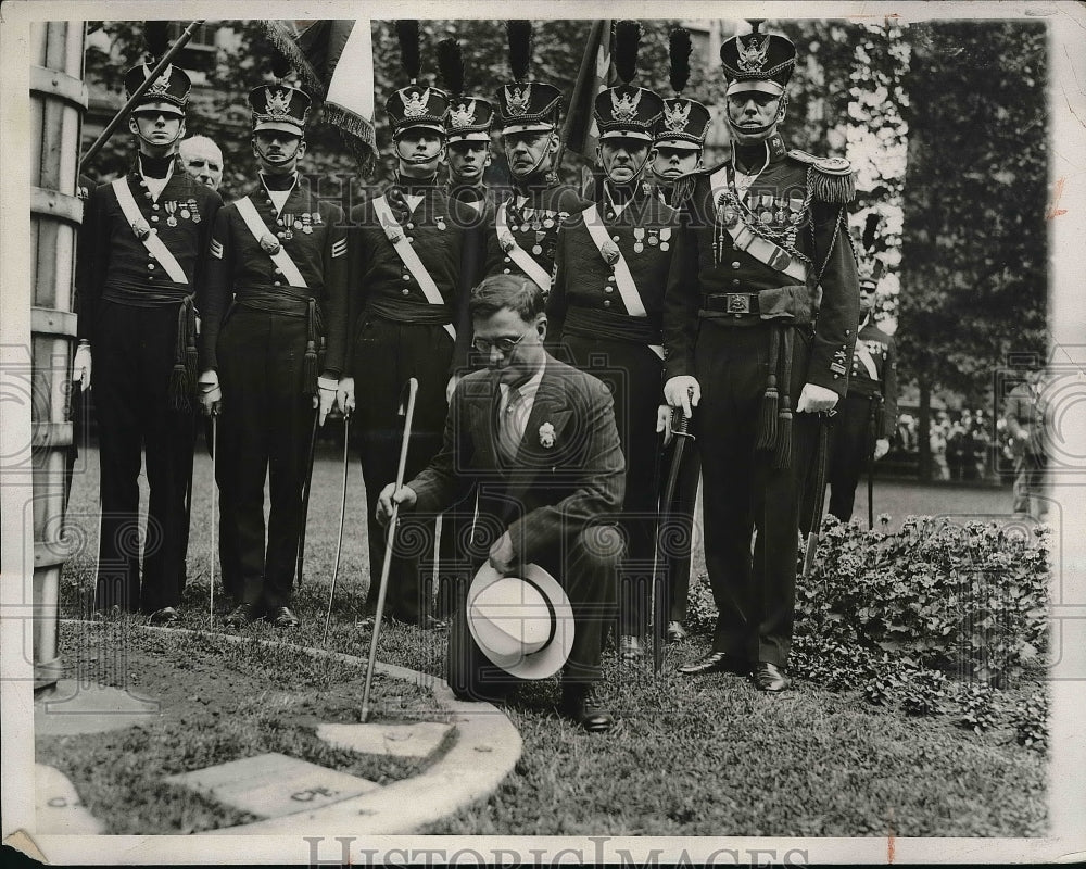 1933 Press Photo Ga. Gov. Talmadge in NYC for Flag Day celebration-Historic Images