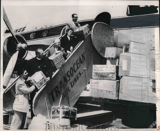 Transocean Air Lines Loading Plane - Historic Images