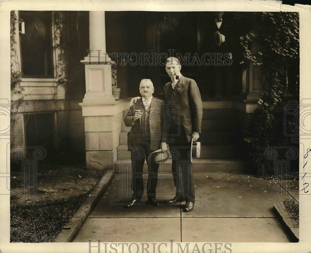 1924 Press Photo Brig General Dawes &amp; Old Classmate - Historic Images