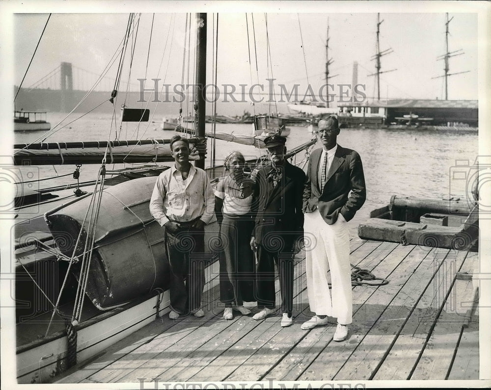 1934 Press Photo Falcon John A.C. Johnson Emma L. Gundlach Dr. Husset and Rosewe - Historic Images