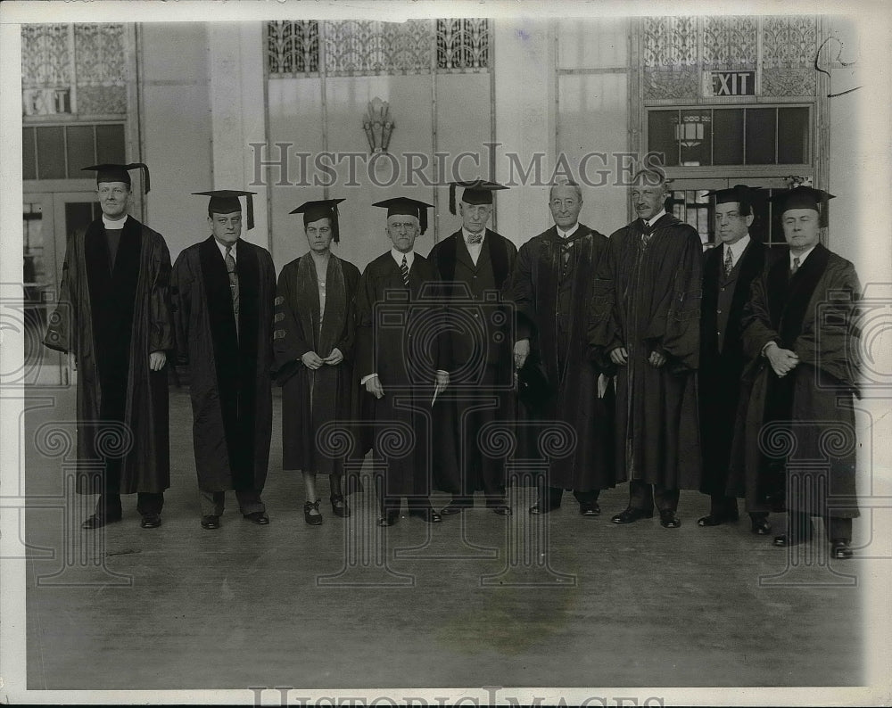 1933 Press Photo Univ of Pa, honorary degrees, AH Lucas,H Jayne,A Rigling, - Historic Images