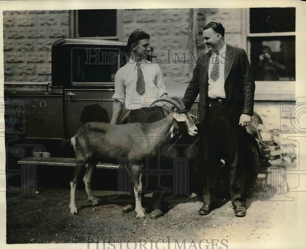 1930 Jersey Chrysler Dealer Trades Goat, William James. Leroy Taylor - Historic Images