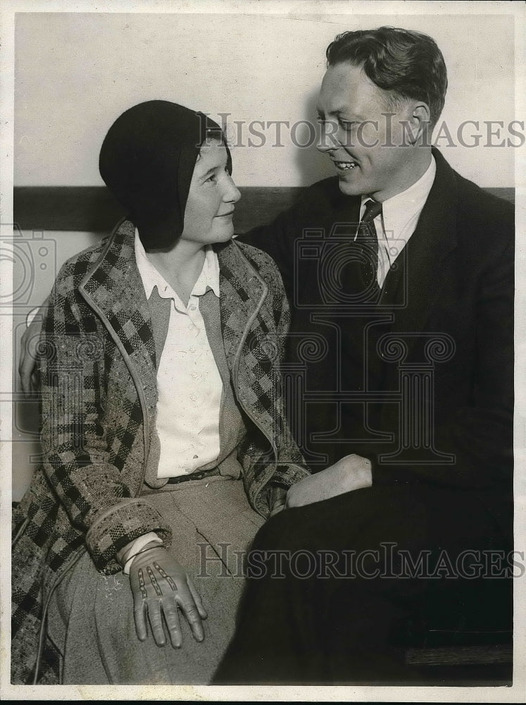 1930 Murray Johnson &amp; Catherine Blackshaw At Wedding In San Diego - Historic Images