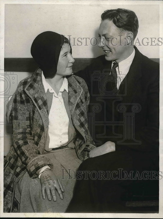 1930 Murray Johnson & Catherine Blackshaw At Wedding In San Diego - Historic Images