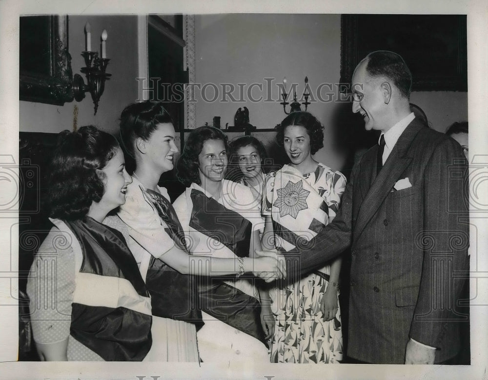 1939 Press Photo Sumner Wells & daughter of Pan Amer. officials in D.C. - Historic Images