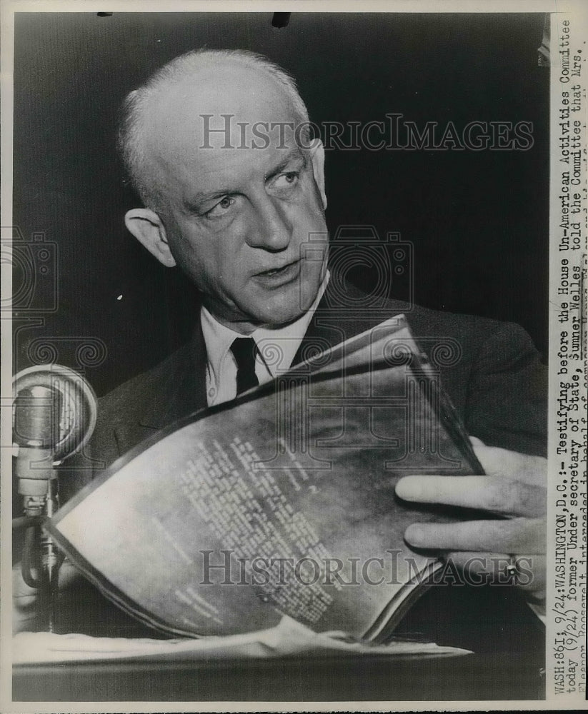 1947 Press Photo Sumner Welles, U.S. Undersecretary of State - Historic Images