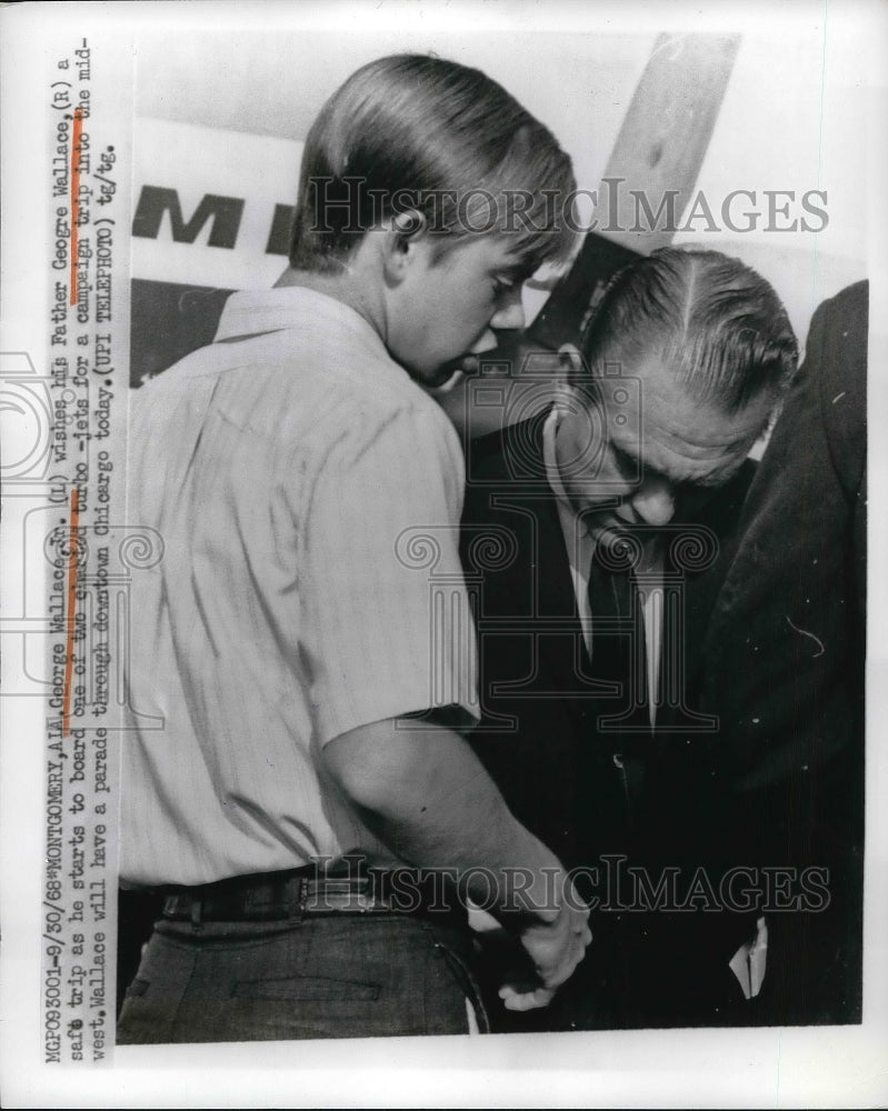 1968 Press Photo George Wallace, Jr., his father George Wallace - Historic Images