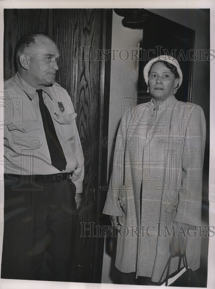 1954 Cleveland, Ohio Mrs Luella Williams, juror for S Sheppard trial - Historic Images