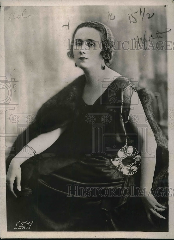 1923 Press Photo Lucy De Slewinska, Portrait Painter, Artist - Historic Images