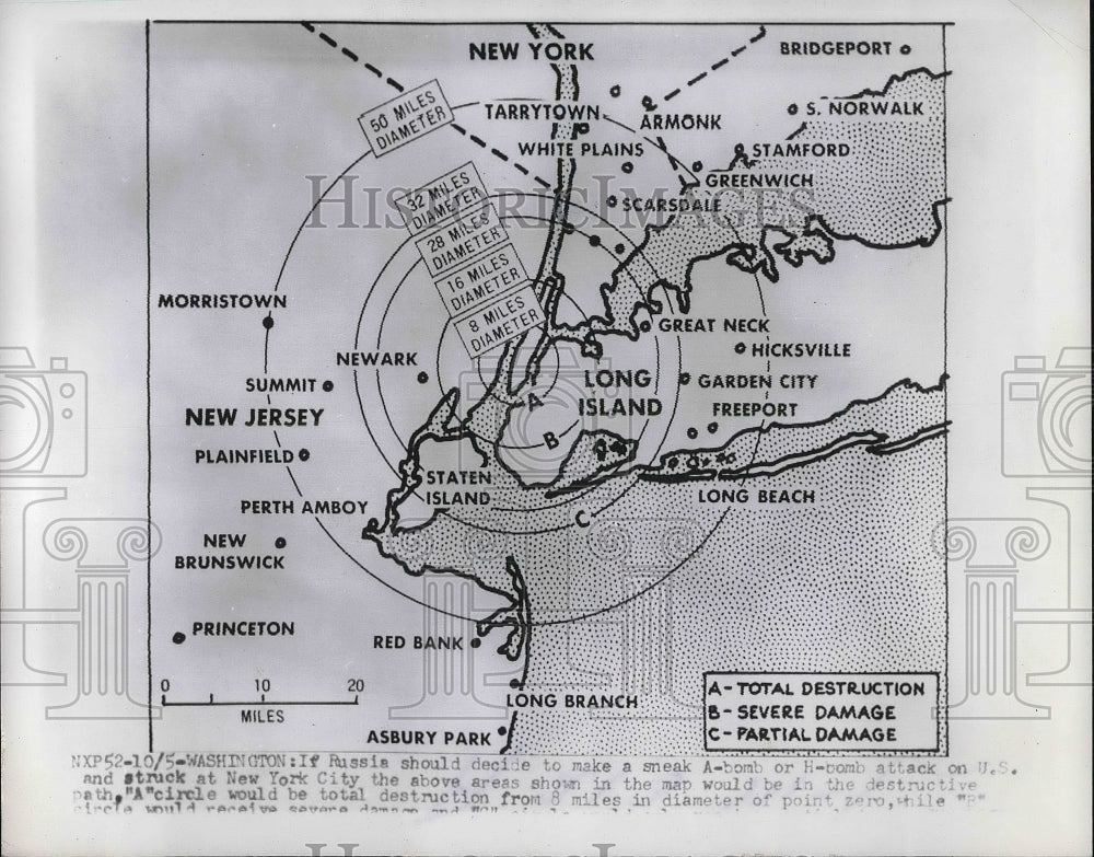 1954 Press Photo Washington Map of Russian destruction - Historic Images