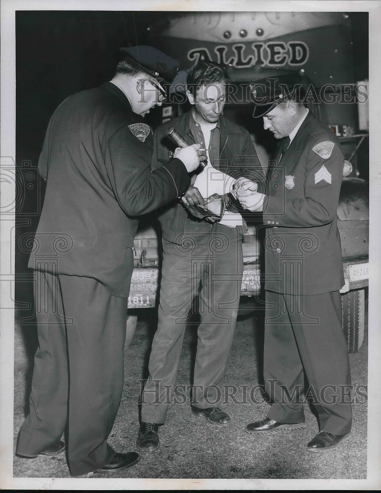 1959 Press Photo Jack Watson, Daniel Menger, Sargent Wm. Birr - neb23979 - Historic Images