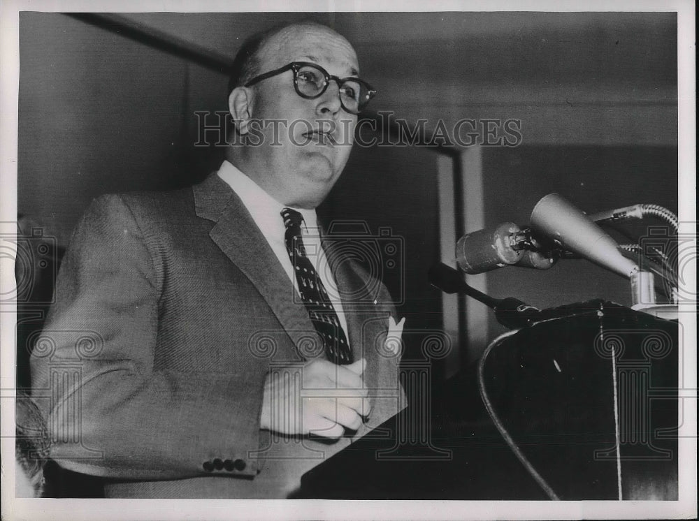 1954 Press Photo Republican National Chairman Leonard Hall Opening Session-Historic Images