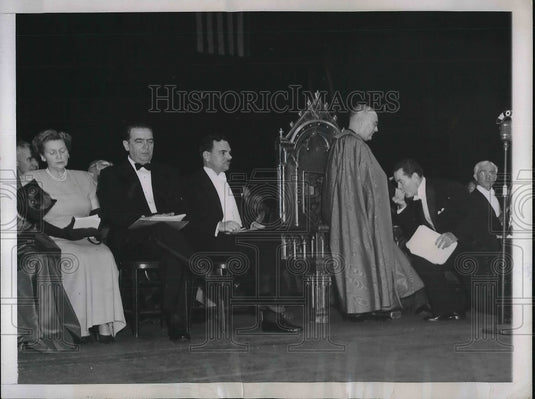 1946 NYC, Postmaster Gen Rbt Hannegan, Francis Cardinal spellman - Historic Images