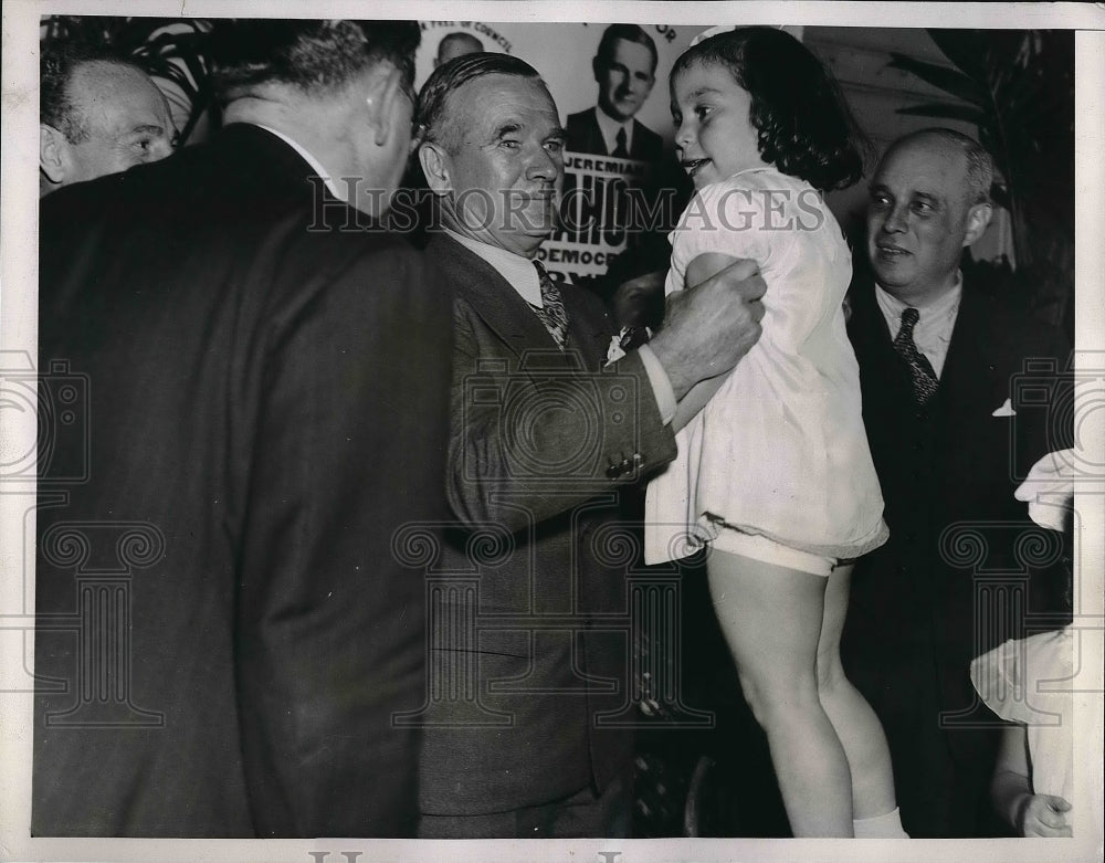 1937 Press Photo Mayoral Candidate Jerimiah Mahoney and Samuel Leibowitz - Historic Images