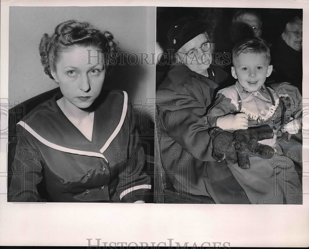 1953 Press Photo Alice Raydel and Raymond Mrs. Mary Kern - Historic Images