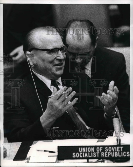 1968 Press Photo Soviet UN Ambassador Jacob Malik - Historic Images