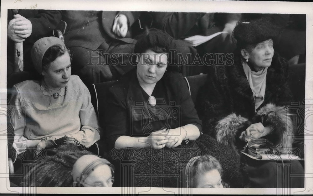 1951 Press Photo Mrs. A.A. Soldatov, mrs. A.Y. Malik, mrs. Vishinksy - Historic Images