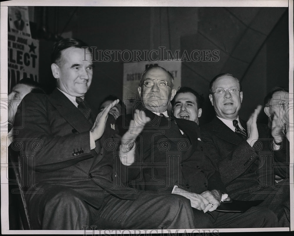 1937 Press Photo Jeremiah T. Mahoney, Sen. Robert F. Wagner, Frank J. Taylor-Historic Images