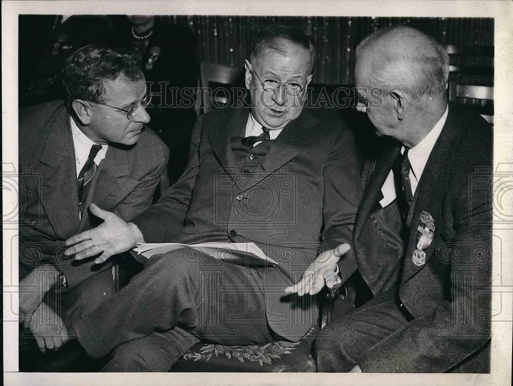 1944 Press Photo Congress of Industrial Organizations Sidney Hillman, Harold - Historic Images