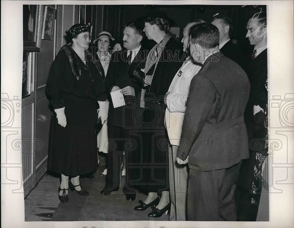 1937 Press Photo Mrs. Eleanor Hamilton, Mrs. Roosevelt, American Hospital Assoc. - Historic Images