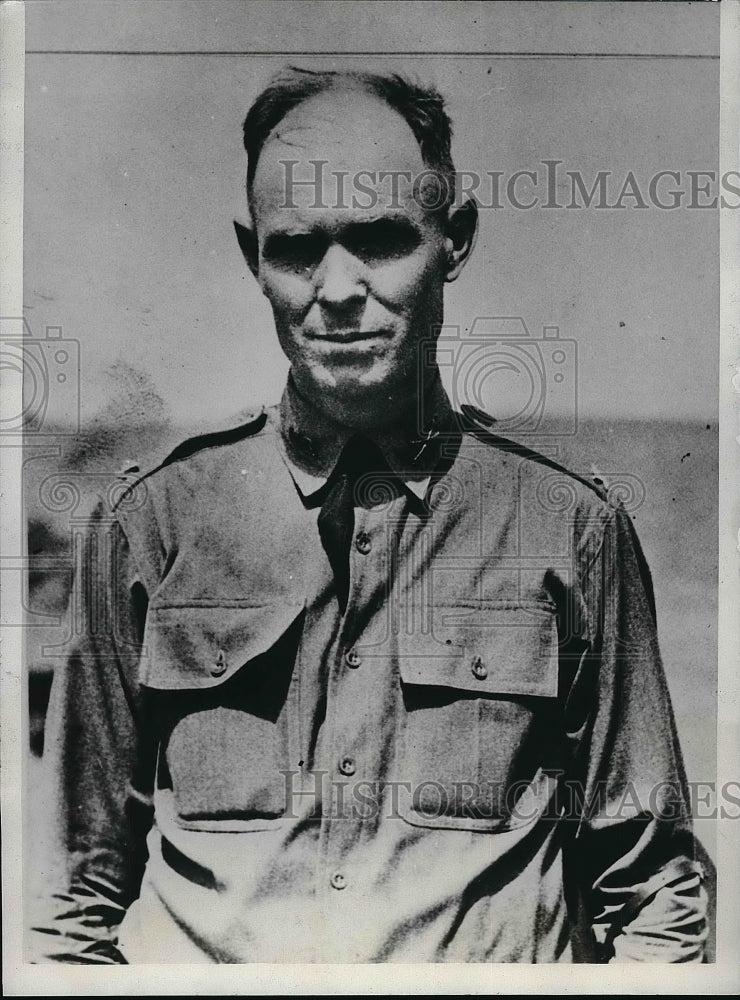 1933 Press Photo Col. Guy C. Rexroad, Deputy Warden Leavenworth Federal Prison - Historic Images