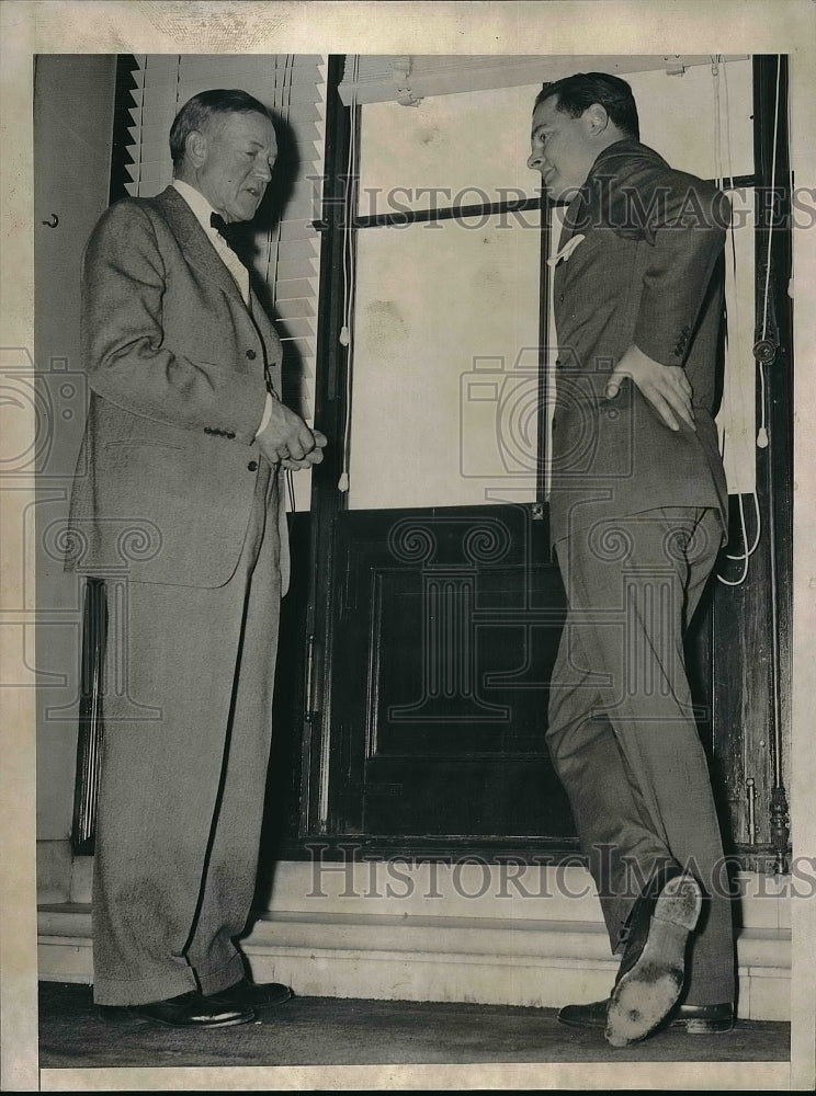 1939 Sen. Minority Leader Charles McNary &amp; Sen. Henry Cabot Lodge - Historic Images