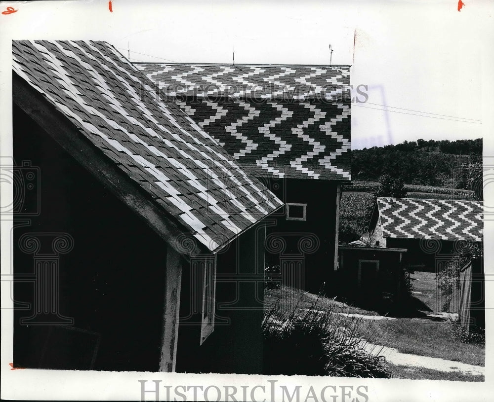 1971 View of Clifford Raceks farm - Historic Images
