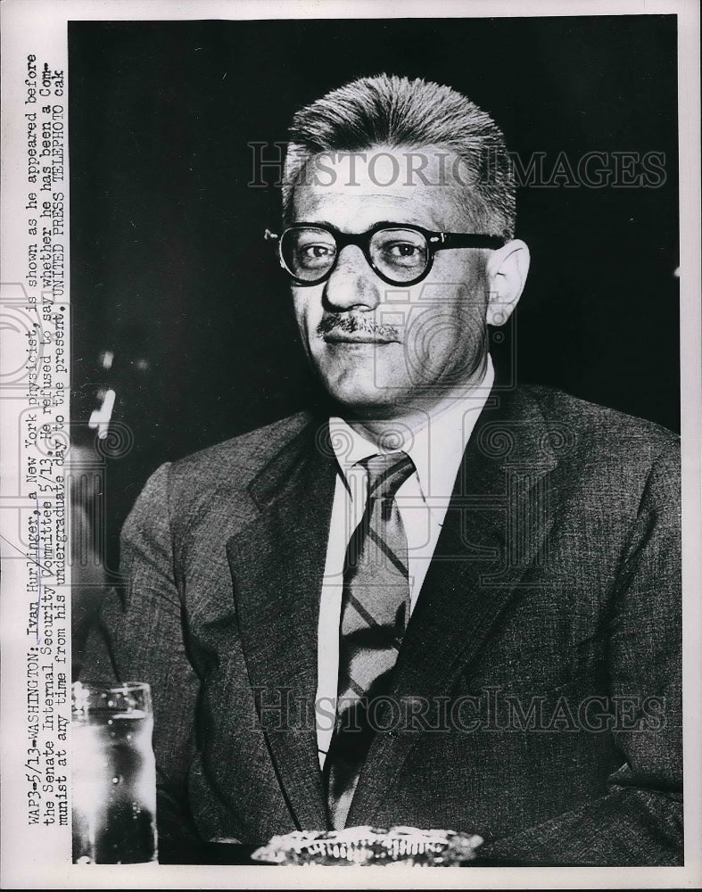 1953 Ivan Hurlinger, New York physicist as he appeared before the - Historic Images