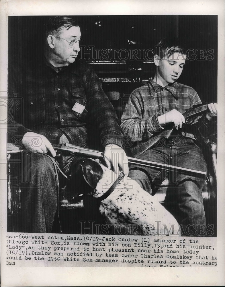 1949 Jack Onslow White Sox Manager - Historic Images