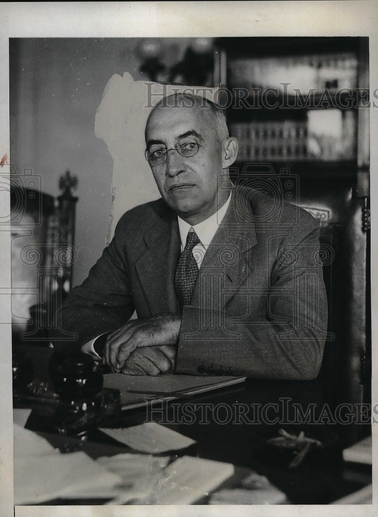 1934 Press Photo Robert A Edwards Mine Surveyor Accused of Murder - Historic Images
