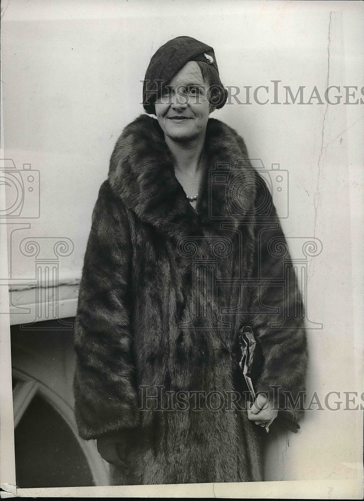 1933 Press Photo Baroness De LaGrange on SS Serengaria in NYC - Historic Images