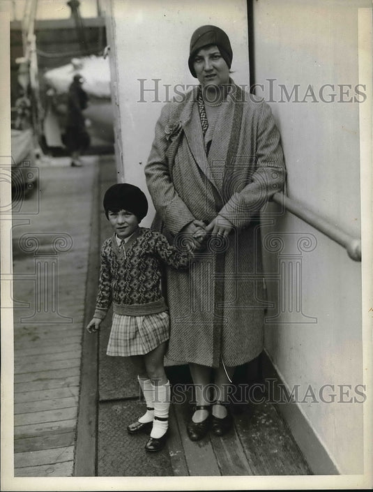 1929 Press Photo Mrs Louise Lardy, wife of Swiss Counselor in D.C. & Frances-Historic Images