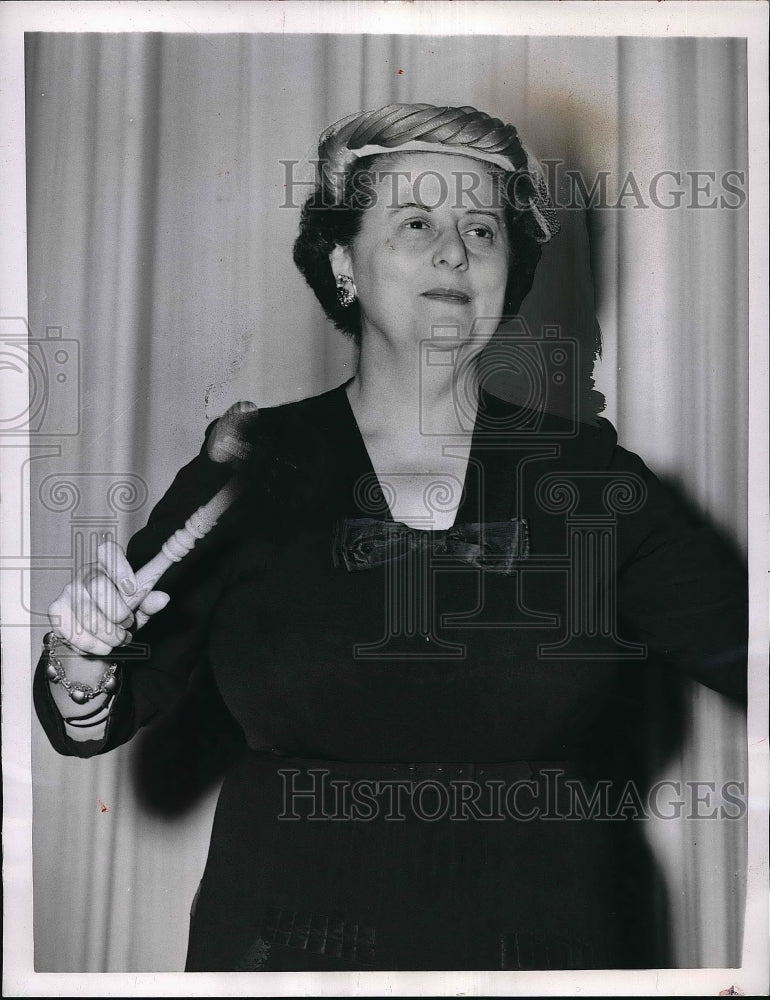 1955 Press Photo Holder of the gavel by unanimous choice is Mrs. Bowden D. Ward-Historic Images