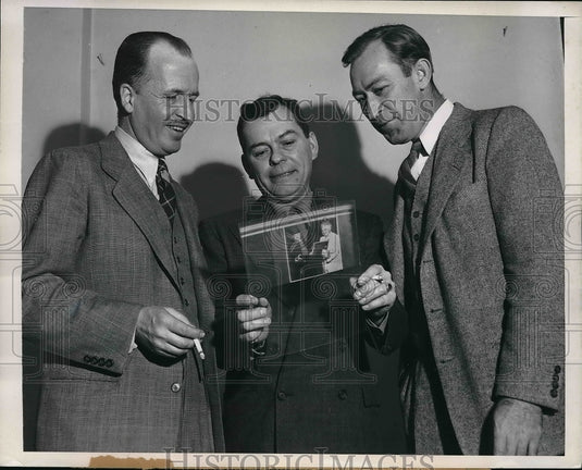 1948 Press Photo Inventor G Washington Jr,D Hollister,D Borg, editor - Historic Images
