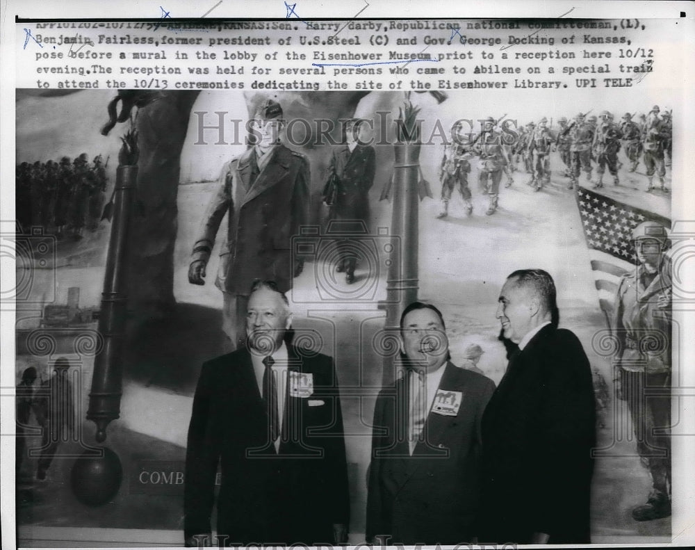 1959 Press Photo Harry Darby Republican National Committee at Eisenhower Museum - Historic Images