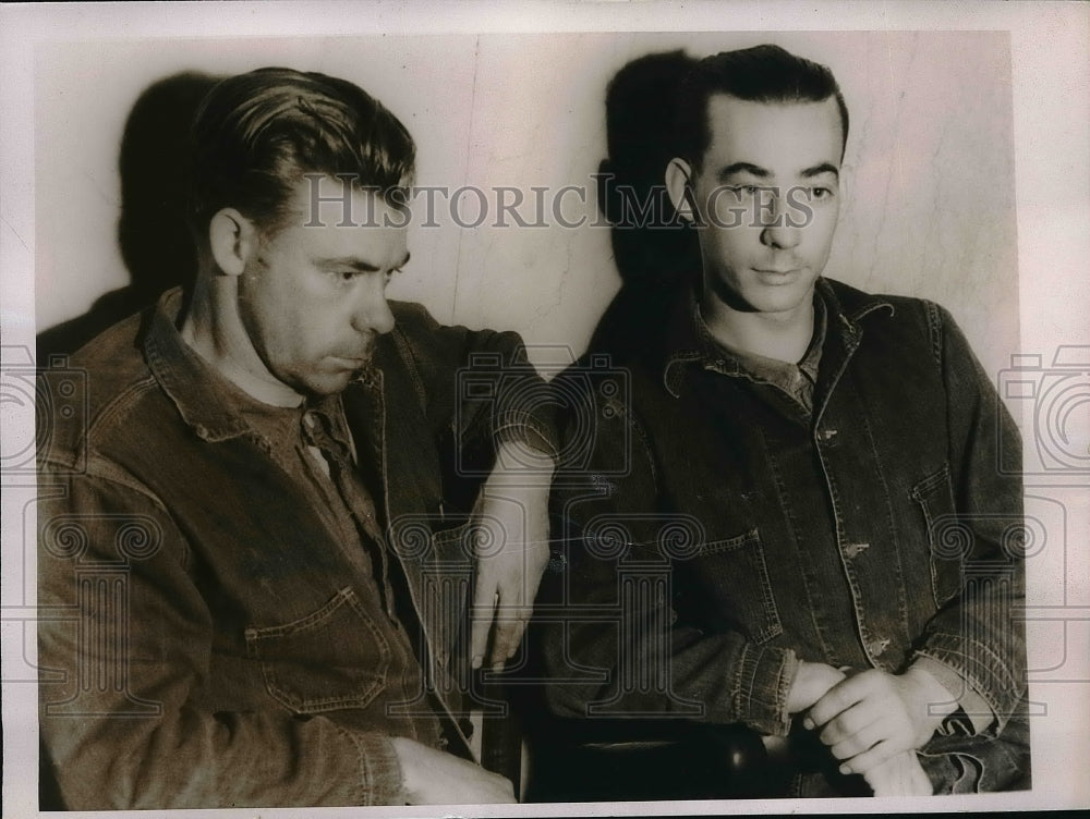 1935 Press Photo Carl and Olin Whitaker held in jail. - Historic Images