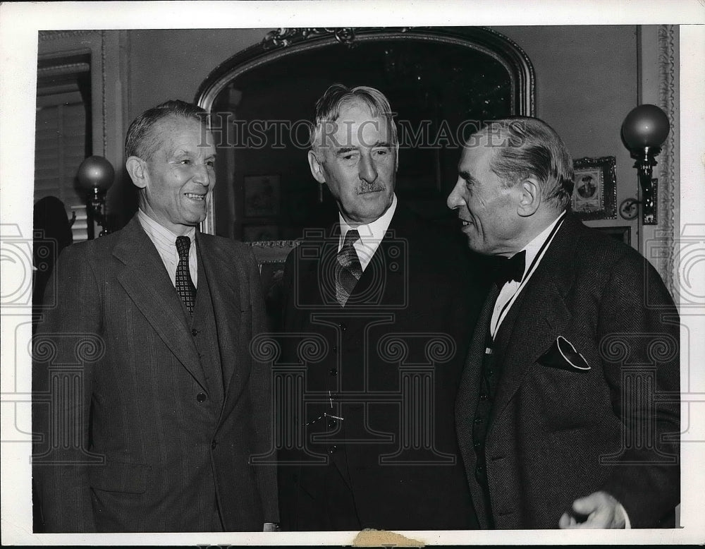 1941 Press Photo Admiral Emory S. Land, Henry L. Stimson, Rep. Sol. Bloom - Historic Images